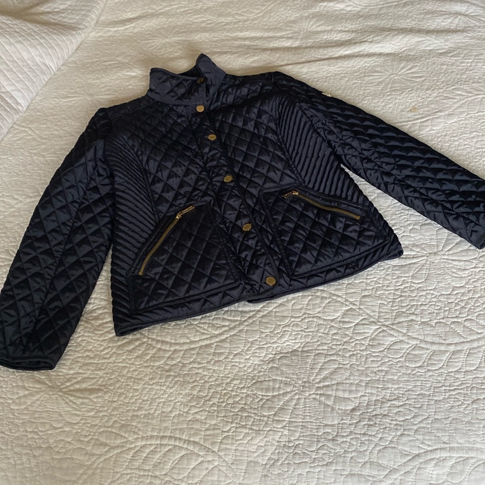 Michael Kors women’s navy light weight puffer style jacket, size Petite Medium